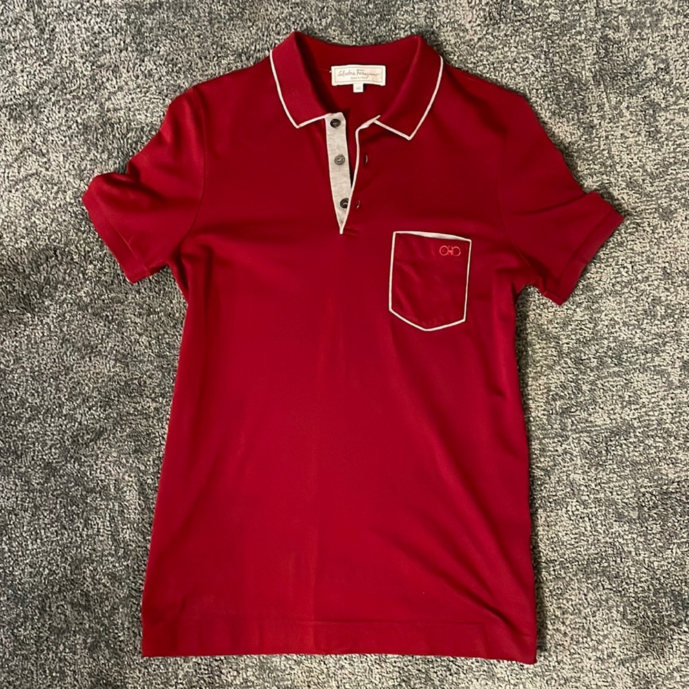 Salvatore Ferragamo pique polo
